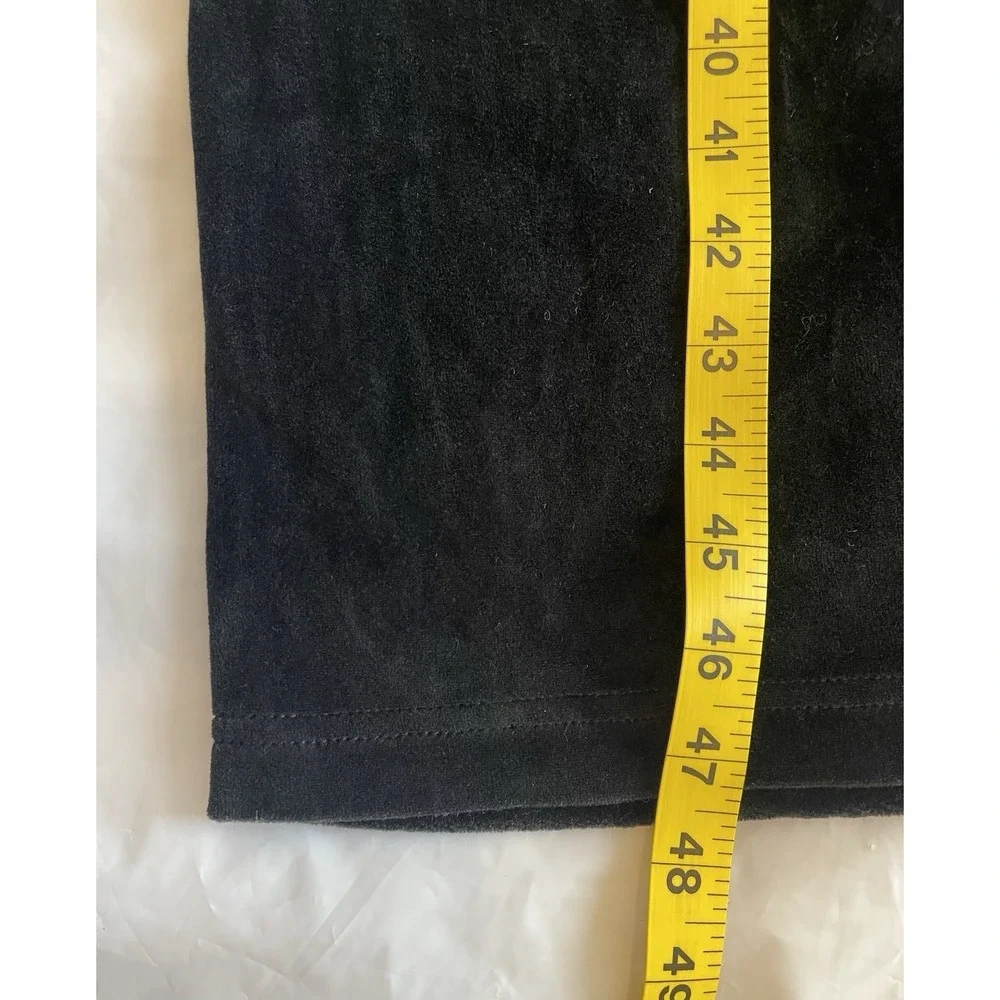 Vtg Black Velvet Maxi Dress Long Sleeve Pleated Size‎ S Modest  Y2K Velour